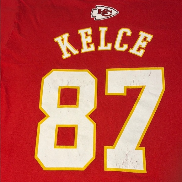 KC Chiefs Red Kelce 87 Kids T-Shirt - Picture 7 of 7